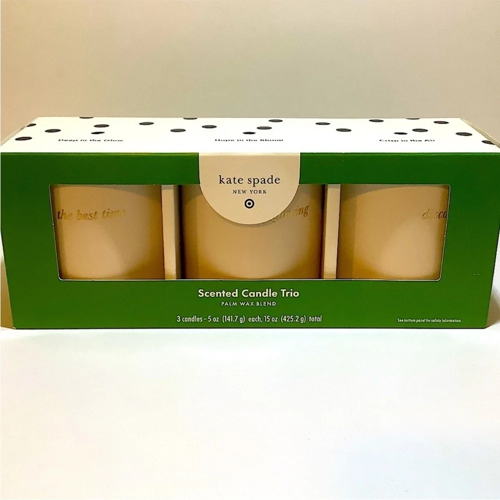 Kate Spade x Target Scented Candle 3 Pack New In Box